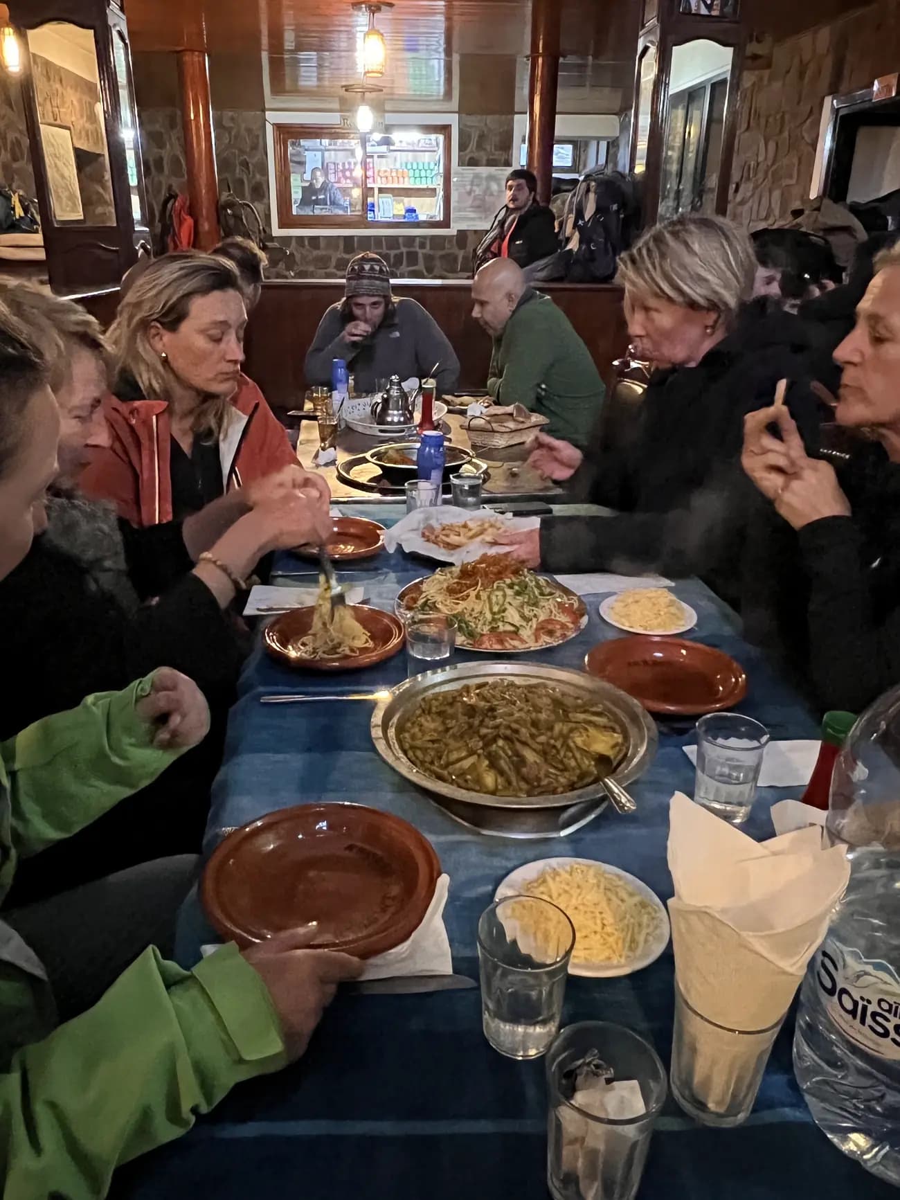 A steaming tagine served at a mountain refuge in the Atlas