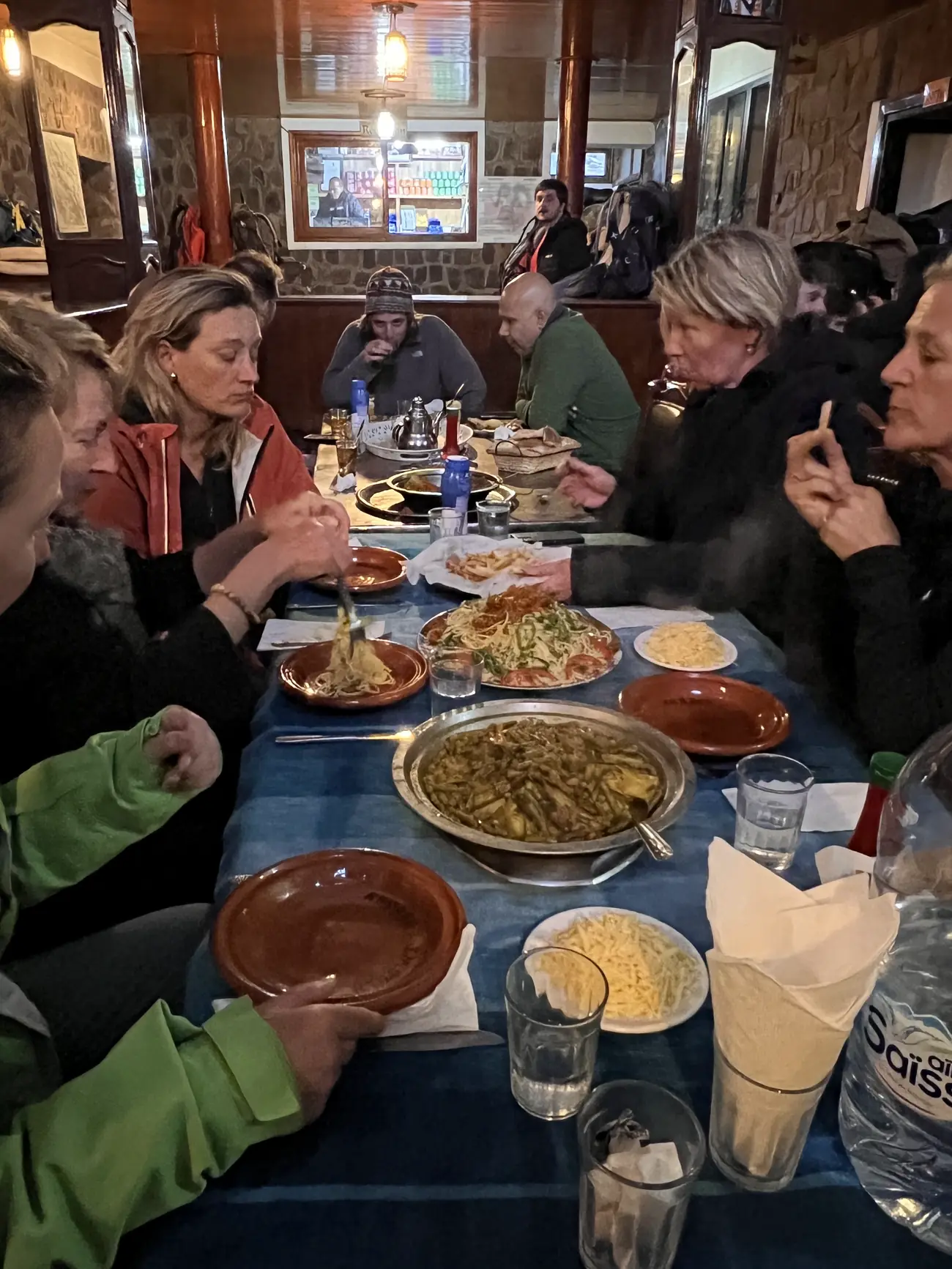A tagine meal served at a mountain refuge